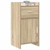 Buffet - MAISON EXCLUSIVE - Chêne Sonoma - Bois d'ingénierie - 40 x 36 x 80 cm - Poignées métal