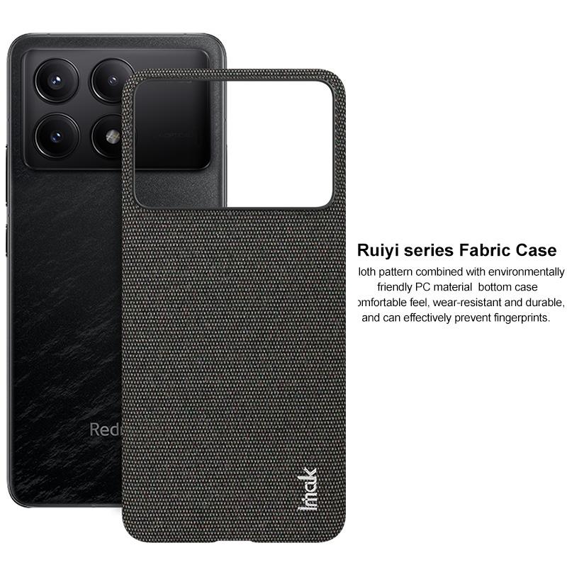IMAK Ruiyi Serie für Xiaomi Poco F6 Pro 5G/Redmi K70 5G/K70 Pro 5G Hülle Stofftextur Leder+PC Handy-Rückseite