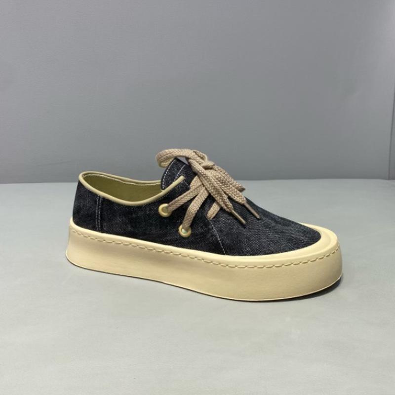 

Men s Concise Canvas Vulcanized Boat Shoes Breathable Lace-Up Trainers Student Boy Plimsolls Casual Sneakers 39