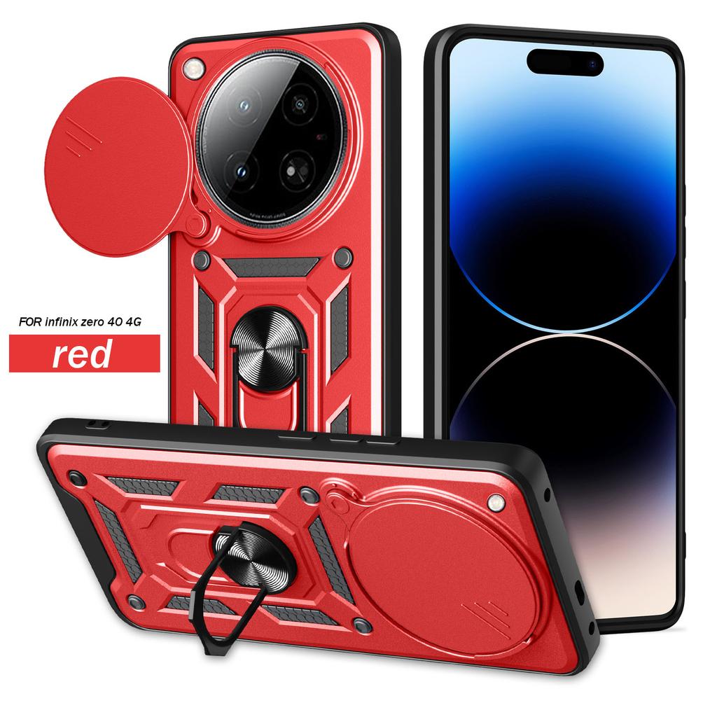 For Infinix Zero 40 4G Case Infinix Zero 40 5G Cover Magnetic Ring Holder Armor Phone Case Slide Camera Protect Back Cover