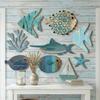 10Pcs Wall Art Wooden Decorations Retro Fish Wall Decor  Bedroom Home Decorations