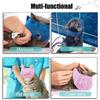 Puppy Headgear Mesh Cat Mouth Cover Breathable Washable Anti-Bite Muzzle Comfortable Adjustable Kitten Muzzle Bath Cleaning Tool