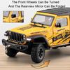 1:24 Wrangler Rubicon Tank 500 SUV Model Car Toy Shock Absorption Wheel Steering Sound Light Off-road Vehicle Models Boys Gifts