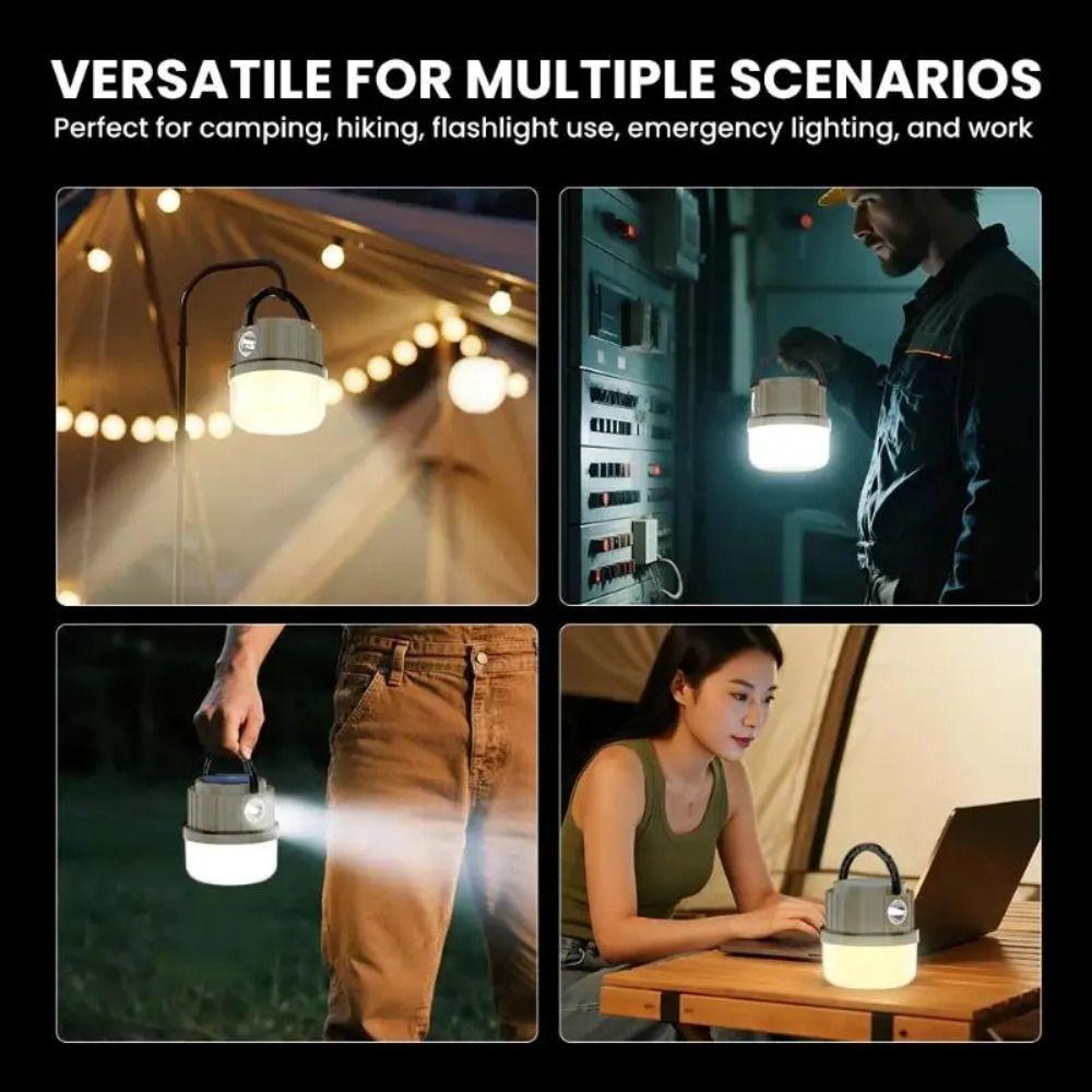 LED Solar Camping Lights Waterproof Rechargeable Emergency Lamp Foldable Long Battery Life Outdoor Lighting