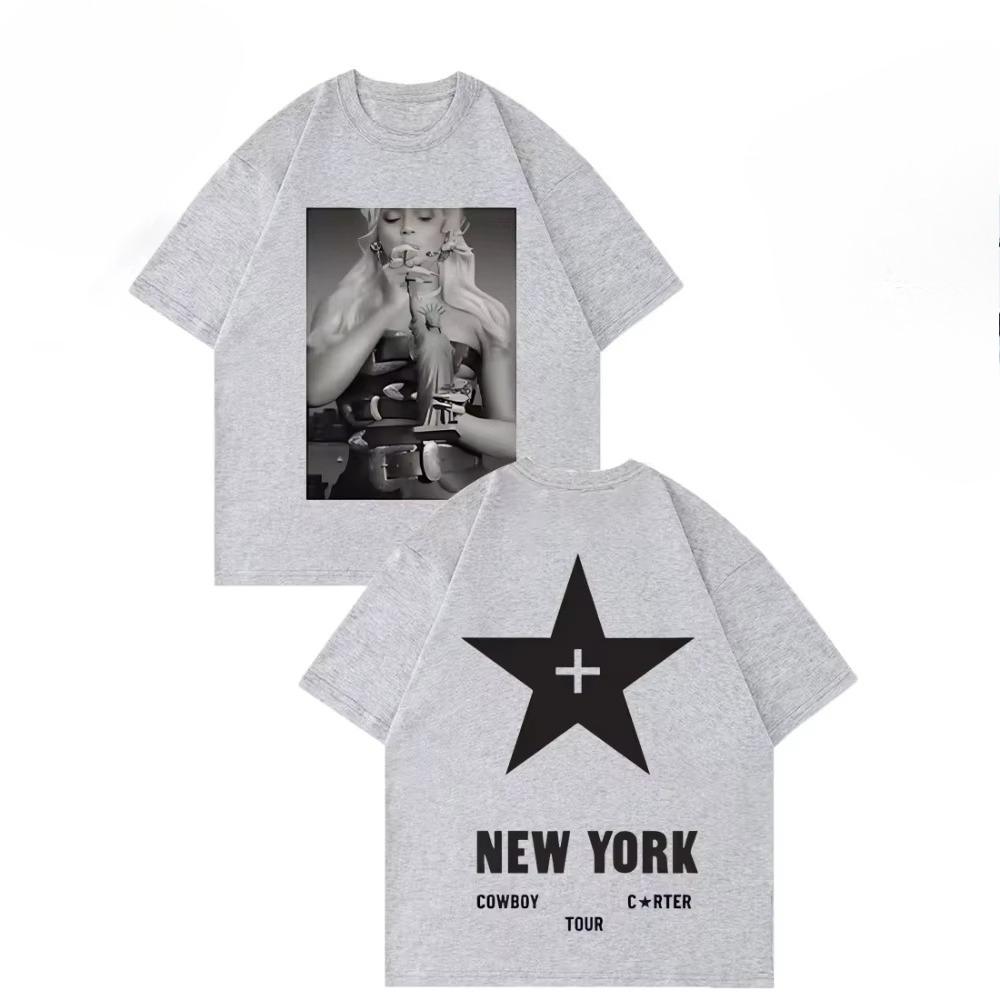 Beyonce Cowboy Carter Tour Fashion TShirt Men Women Vintage 2026 Summer Streetwear Tshirts Cotton Short Sleeve Hip Hop Top