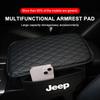 1 Stück Leder Auto Mittelkonsole Auto Armlehnenkissen mit Stauraum Autostyling Für Jeep Renegade Wrangler Grand Cherokee Compass Patriot Commander Willys