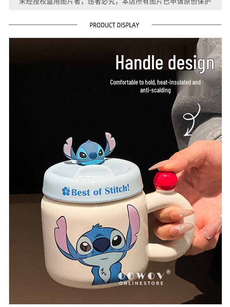 2025 New Style Ceramic Stitch Mug with Lid - Perfect Gift for Girls