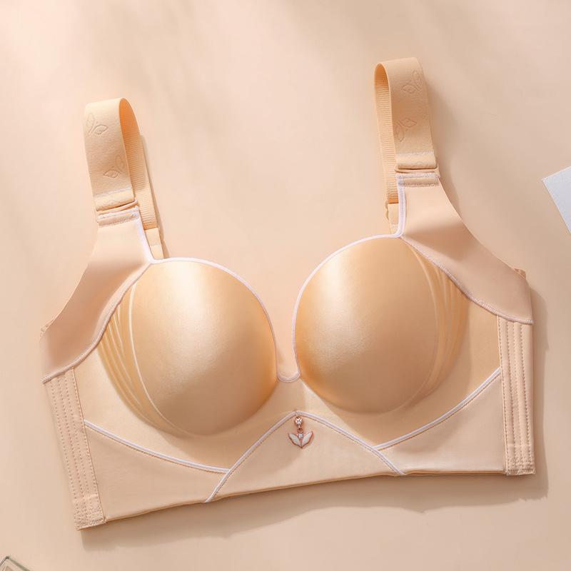 

Бесшовный гладкий бюстгальтер Женский собирающий бюстгальтер пуш-ап 34-52CDE Бюстгальтер против провисания Без косточек Регулируемые бюстгальтеры Тонкая чашка Бюстгальтеры с очень большой чашкой 52/120E бежевый