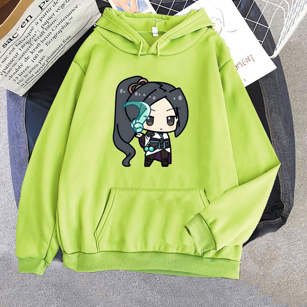 Valorant Acrylic Hoodie Cartoon Print Harajuku Kawaii Sweatshirt Anime Print Fleece Clothing Women/men Retro Cute Fashion Hoody