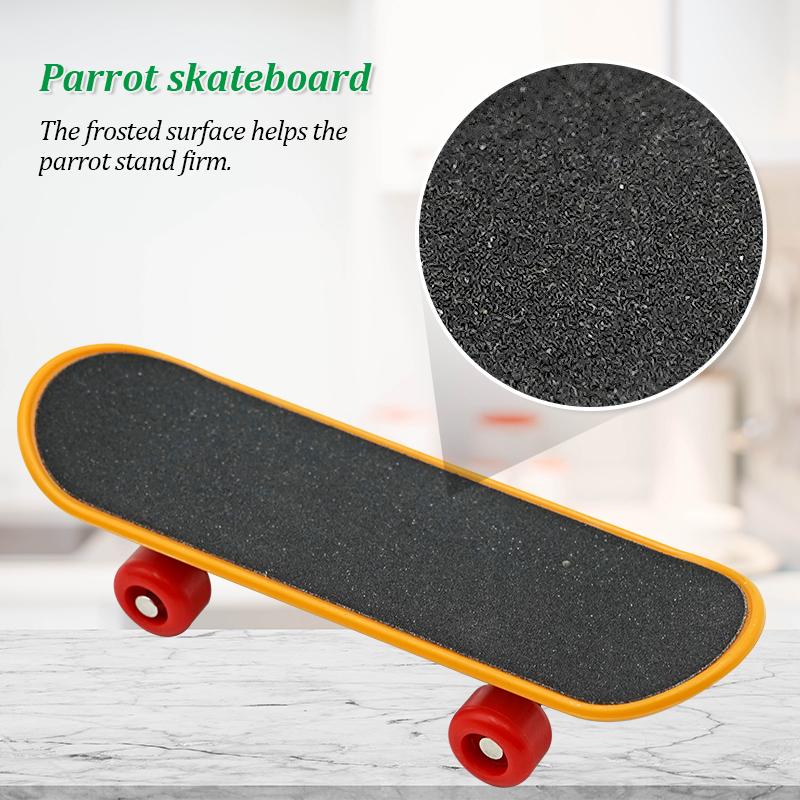 Funny Mini Skateboard Parrot Bird Cage Toy Training Skateboard Budgies Parakeet Growth Toy Intelligence Bird Accessories