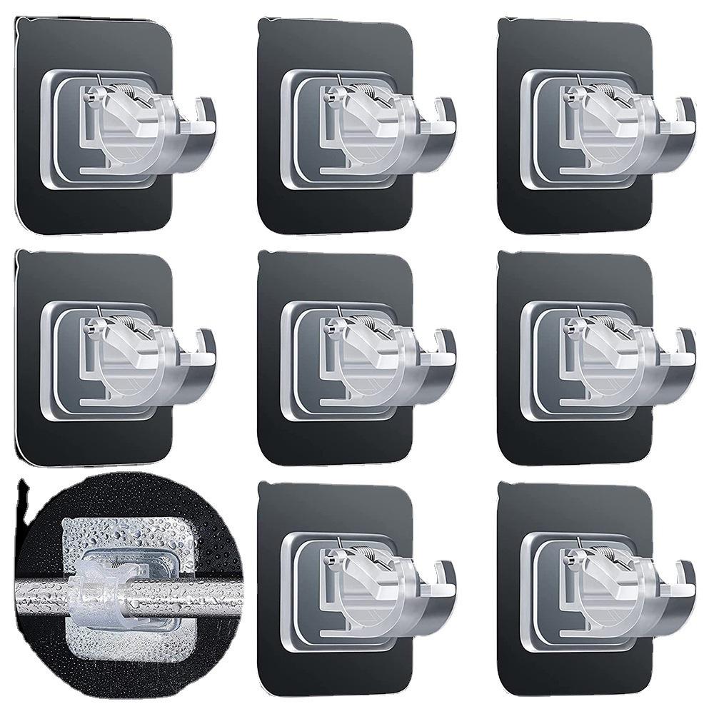 Telescopic Curtain Rod No-Punch Adhesive Hook Bracket