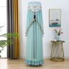 1PC Protection Cover Round Air Conditioner Cover Tulle Dust Covers Embroidery Polyester Stand Air Conditioner Home Decoration