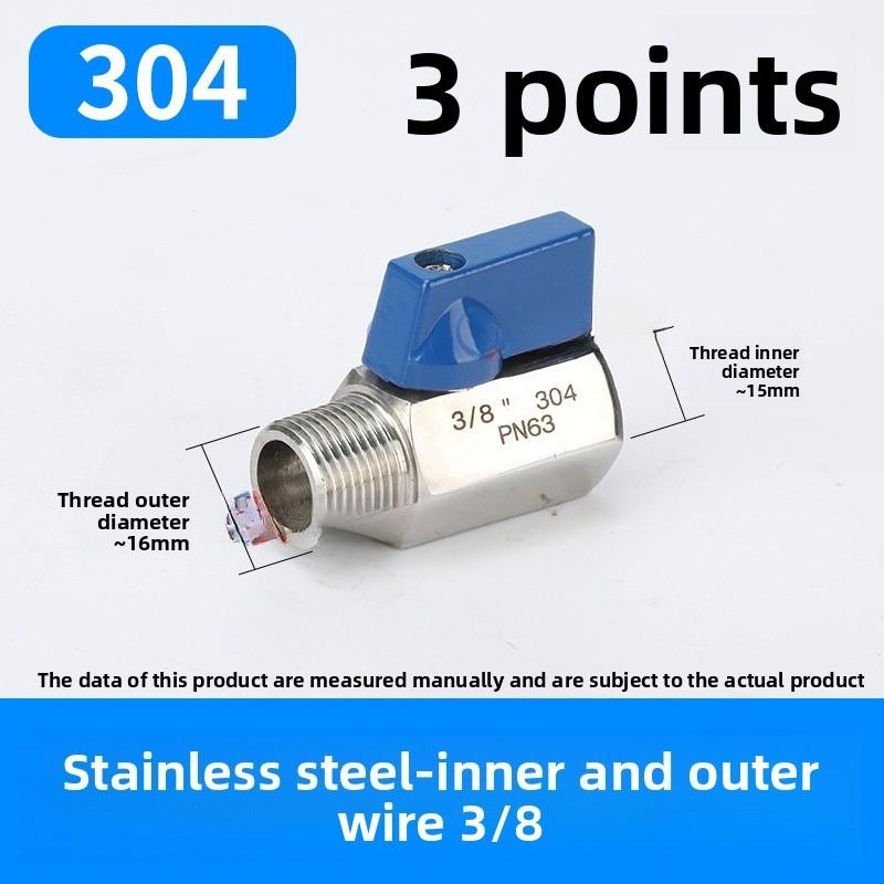 Brass Mini Ball Valve 1/4 and 3/8 Female X Male Shut-Off Valve Switch Control for Water Pumps Tanks Outdoor Faucet Air