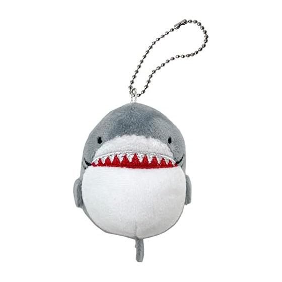 [BESTEVER] Fluffy Egg Ball Chain Plush Toy Shark 46168