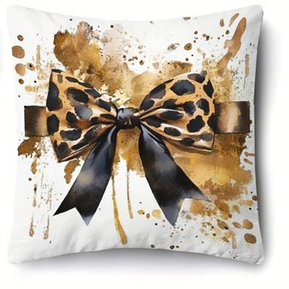 Leopard-Print Decorative Cushion Covers: Stylish and Wild Designs Sofa Cushion Cover Home Room Decoration 2D Flat Printing