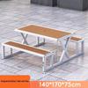 Outdoor Patio Integrated Table and Bench Set