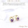 Barzaz Amethyst Earrings in 18K Yellow Gold for Natural February Droplet Design Women, Stone, Birthstone,