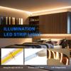 DC 24V 480 LEDs/m Solare COB LED Streifenlicht Außen Wasserdicht Warmes Natürliches Weiß Flexibles Klebeband RA90 Lineare Beleuchtung