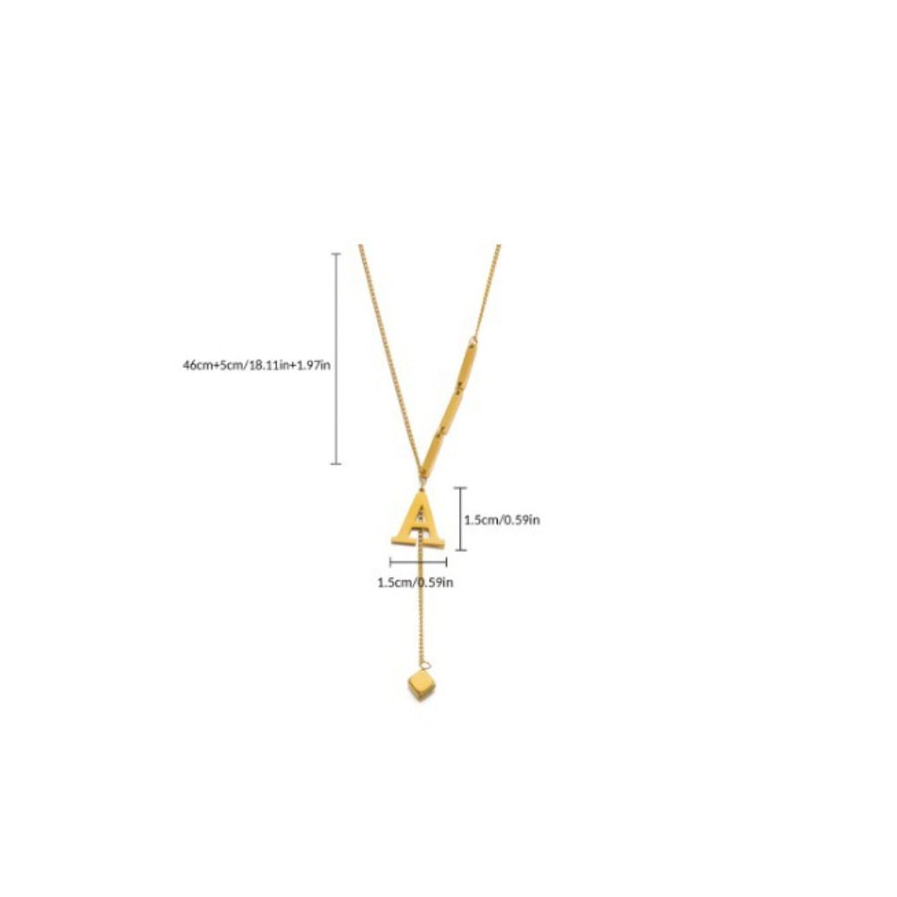 Alphabet Letter Pendant Necklace Gold Color A-Z Letter Clavicle Chain Women Choker Birthday Gift
