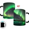 Northern Lights Valentine'S Day Ceramic Coffee Mark Cup Color Changing Cup Water Aurora Borealis