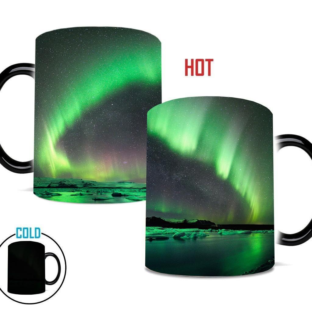 Northern Lights Valentine'S Day Ceramic Coffee Mark Cup Color Changing Cup Water Aurora Borealis
