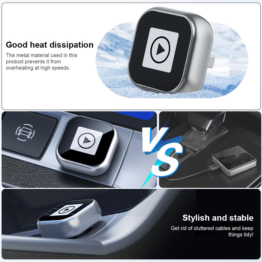 Adaptor automat Android CarPlay 2 în 1 Carplay AI Box Conversie prin cablu în wireless Conectare automată Plug & Play pentru cablu din fabrică