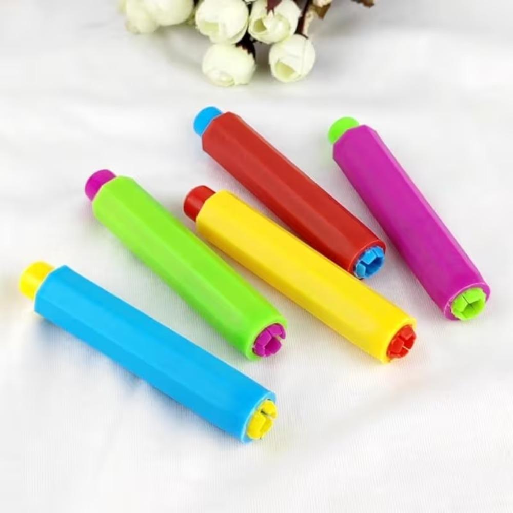 Press Design Chalk Holder Colorful Chalk Clip for Teachers Writing Children Drawing Board Accessories Reusable Teacher Supplies