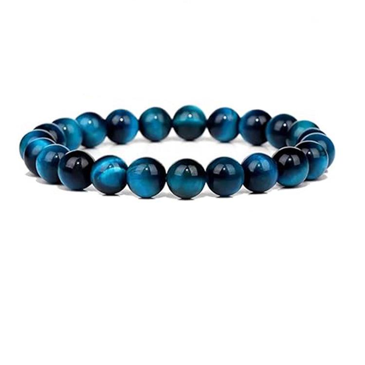 Brazilian Red Agate and Tiger Eye Volcanic Stone Bracelet with Cat's Eye Beads for Men and Women