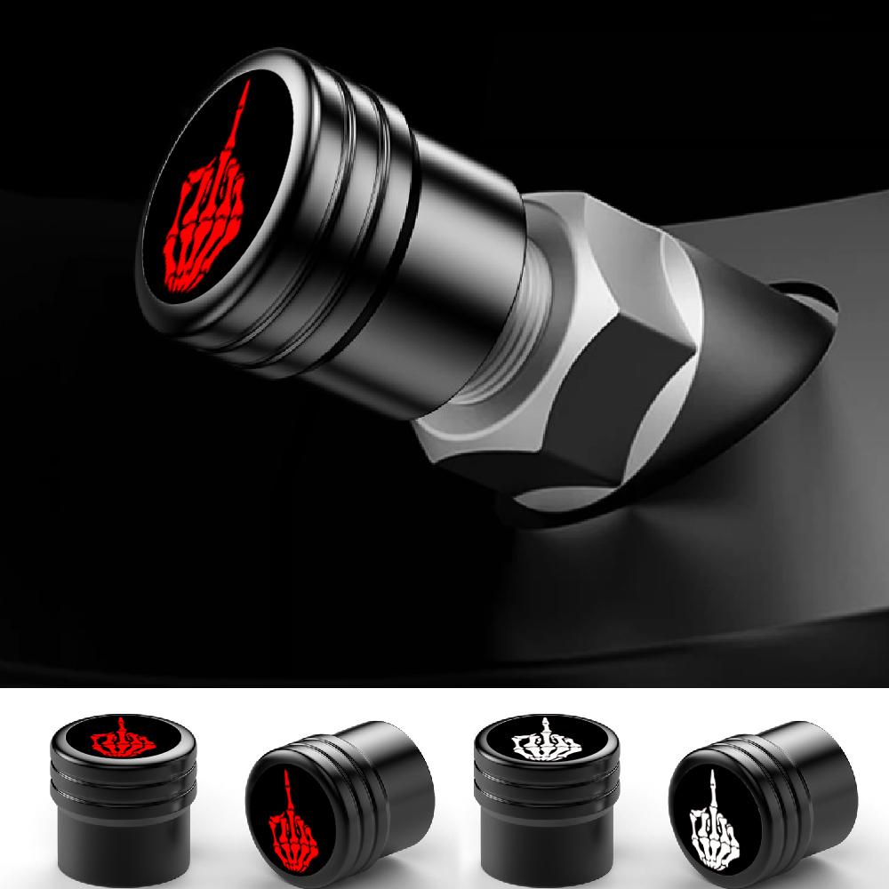 4PCS Tire Valve Stem Caps with O Rubber Ring Rustprood Fade Resistant Metal Tire caps,Universal Fit for Cars/Trucks Valve Stems 1