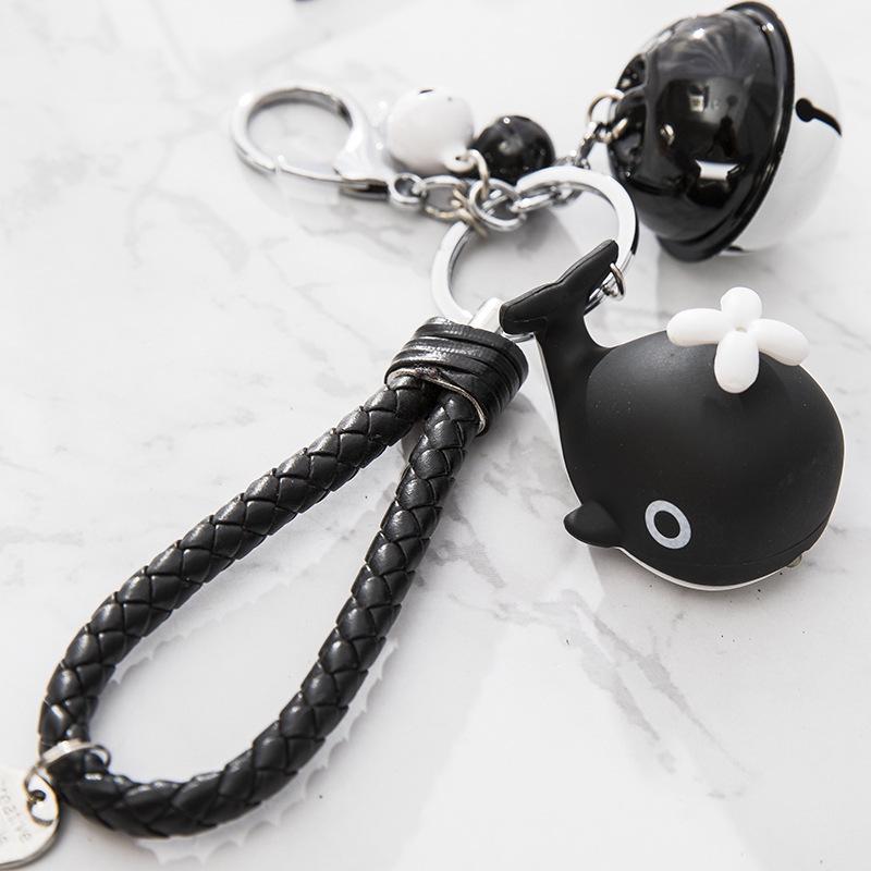 Whale LED Sound Keychain Mini Flashlight & Bag Pendant