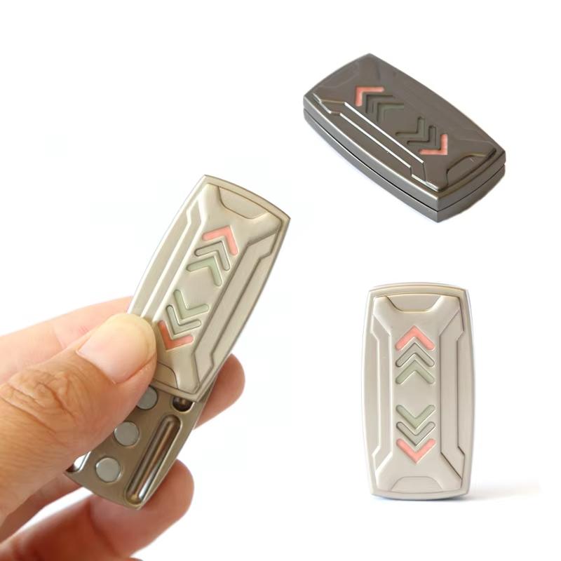 Neuheit Leuchtender EDC Fidget Slider Kreatives Pfeilmuster Magnetischer Push Haptischer Slider Stressabbau Fidget Spielzeug ADHS Spielzeug