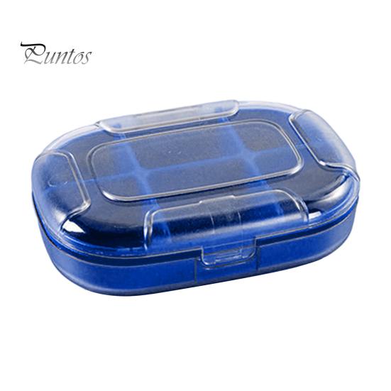 

Портативный дорожный чехол для таблеток, 6 сеток, контейнер для хранения планшетов, влагостойкий органайзер для таблеток, прозрачный вид, большая вместимость, маленькая коробка для таблеток синий