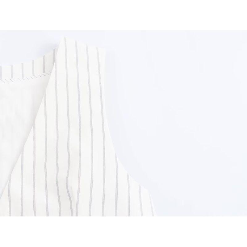 Kaslead New Arrival Women's Fashion Style Stylish Simple and Versatile Pinstripe Vest Vest 2010887