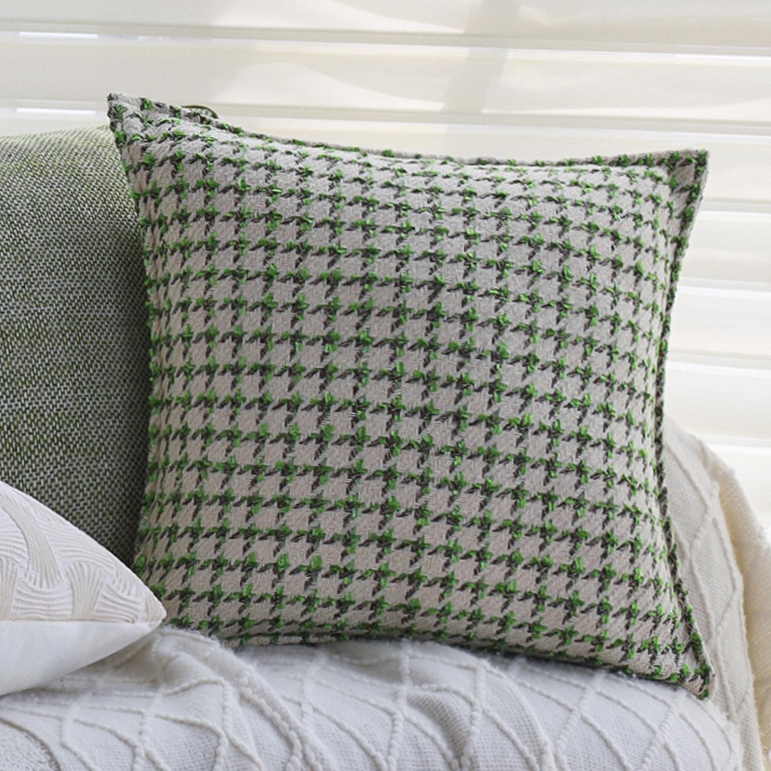 

Nordic Green Pillowcase Living Room Sofa Pillowcase Tatami Bed and Breakfast Bedroom Cushion Soft Decoration pillowcase only