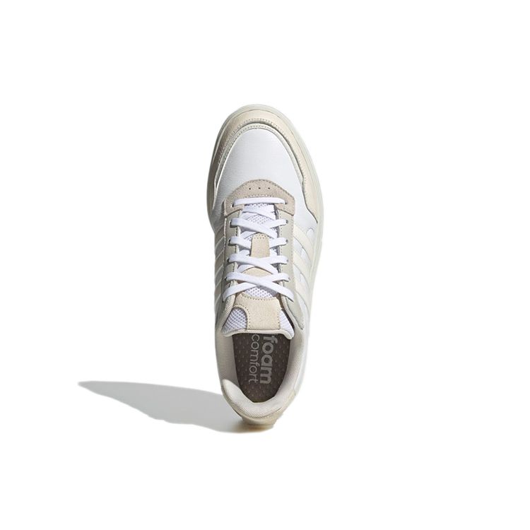 Adidas Neo Courtmaster Synthetic Leather Durable Low-Top Skate Shoes Unisex Sneakers Off-White FW2894