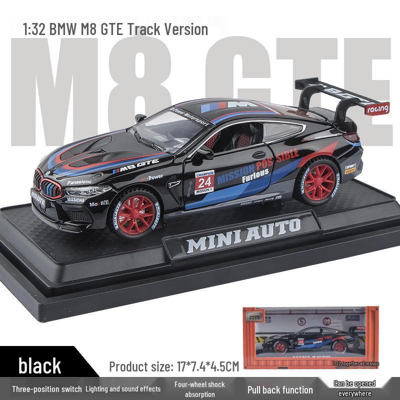 

1:32 BMW M8 GTE Track Edition Литая модель автомобиля - Коллекция спортивных автомобилей