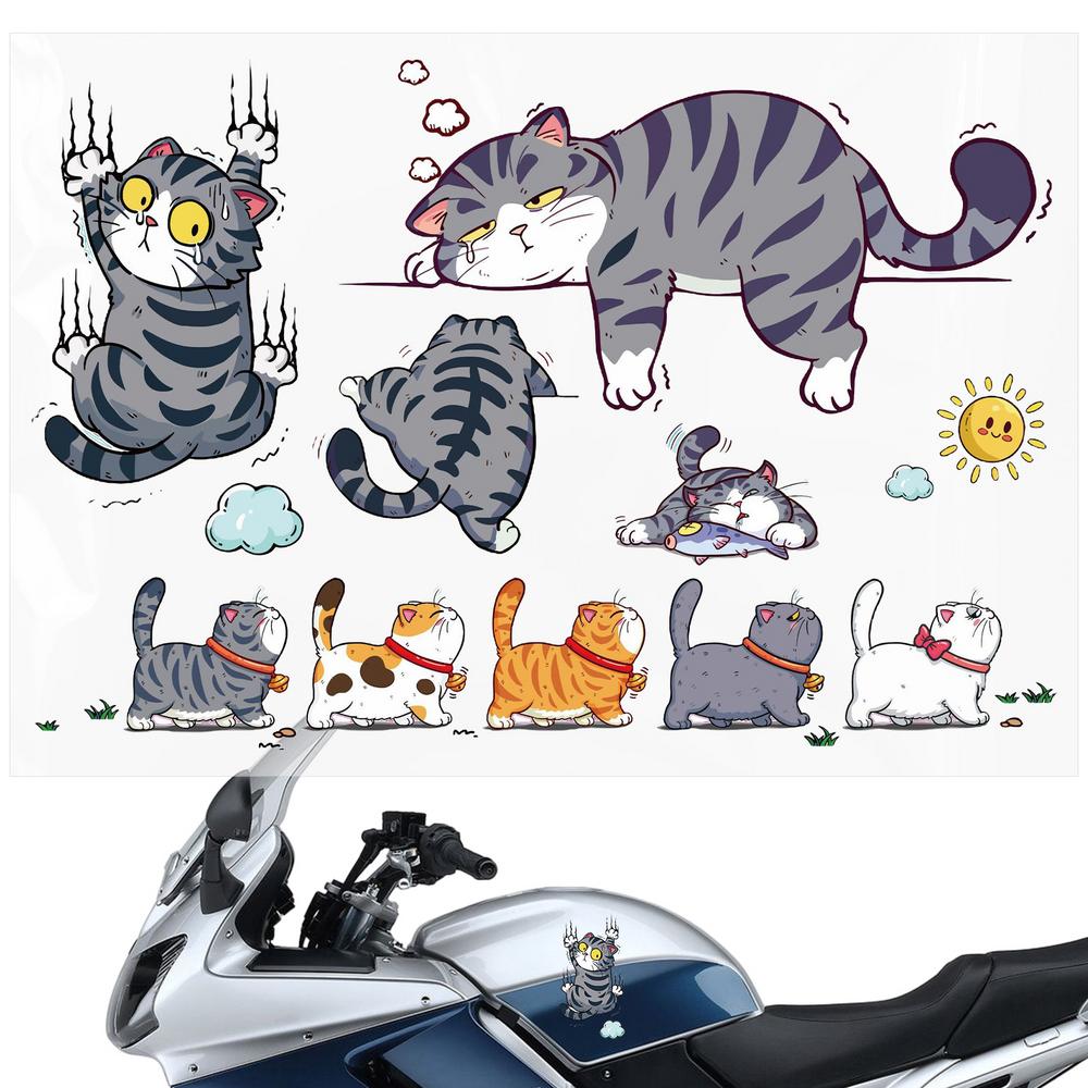 Car Decal Bumper Stickers Cat Cat Sticker For Car Window Funny Bumper Decal Self-Adhesive Car Decoration Cute Cat Theme Window