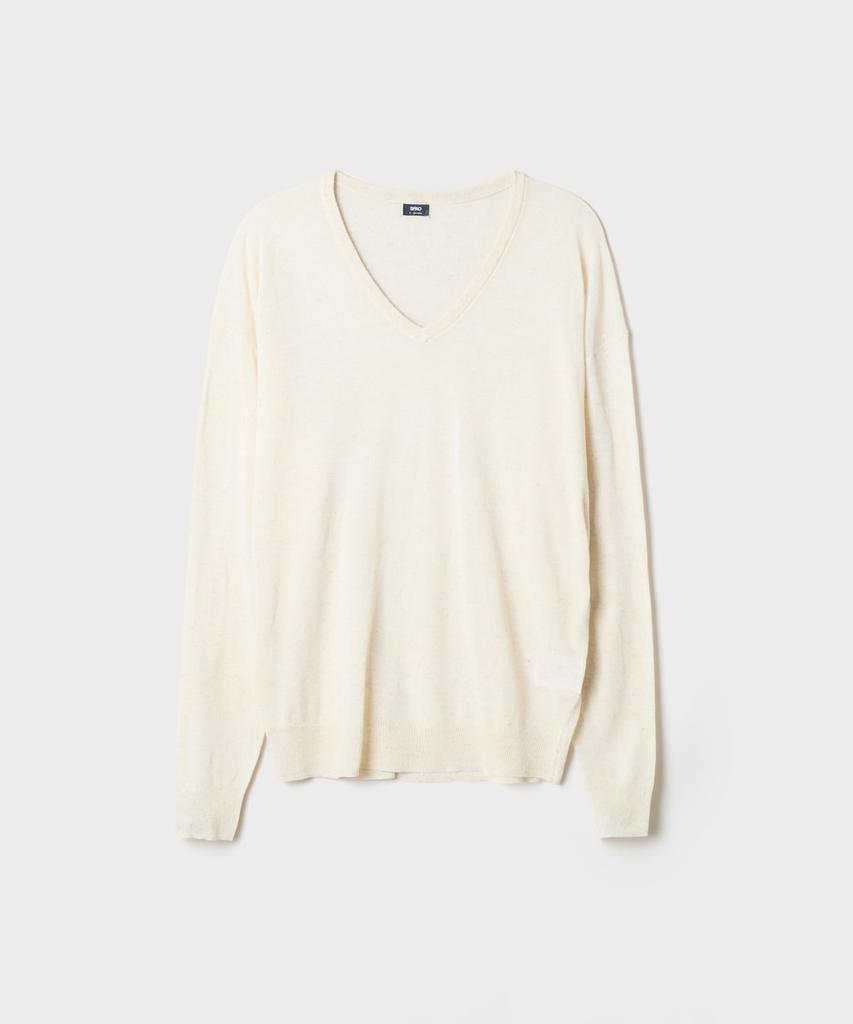 Seupao [Linen Blend] V-Neck Loose Fit Knit_Spkwg37Ws2