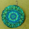 10 Inch Blue Green Metal Wind Spinner 360 Degree Rotating Outdoor Garden Decor Hanging Ornament for Yard Patio Balcony All Season