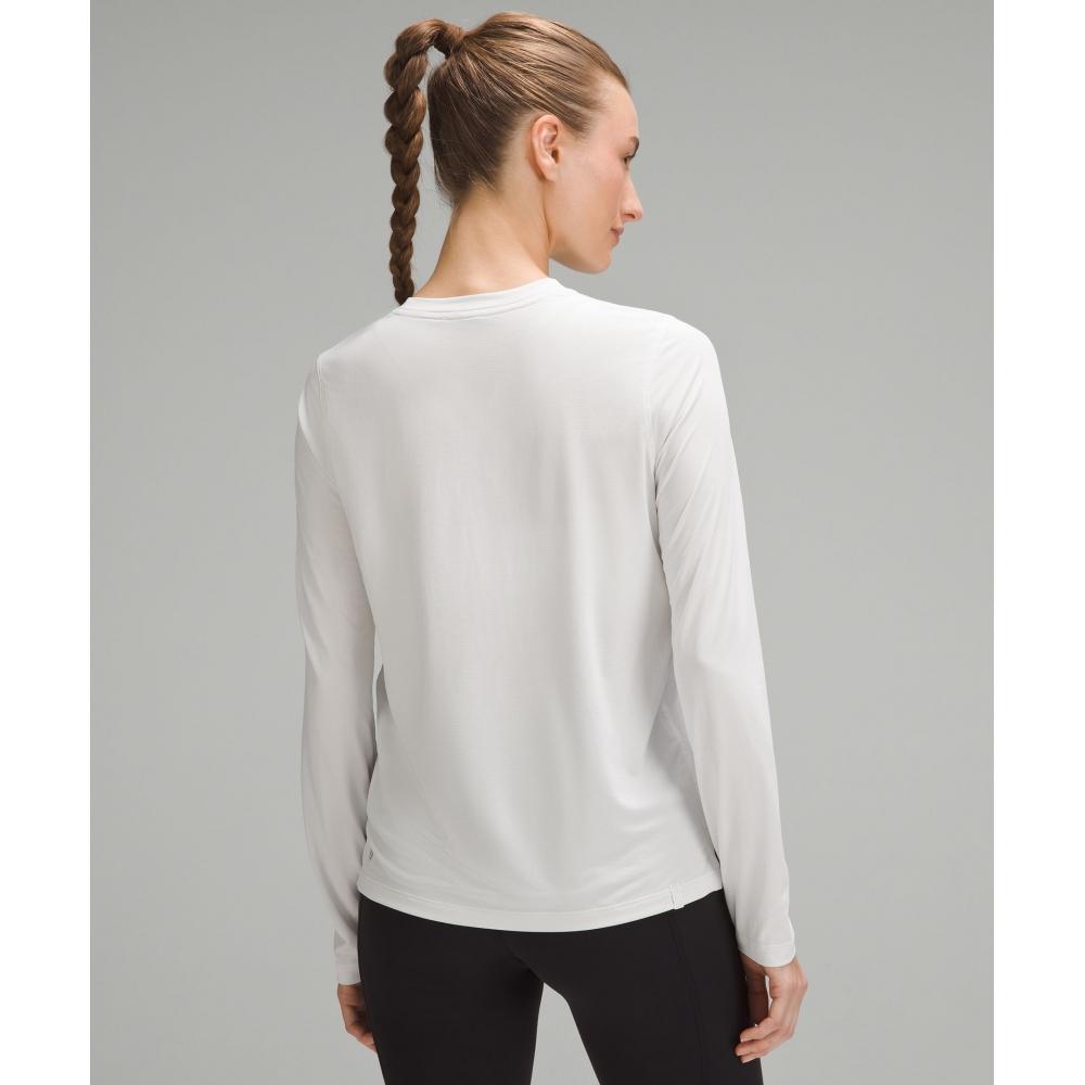 Lululemon UltraLight Hip Length Long Sleeve Shirt Light Vapor