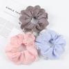 Influencer Double Layer Lace Hair Tie - Simple Large Fabric Hair Accessory with Rubber Band