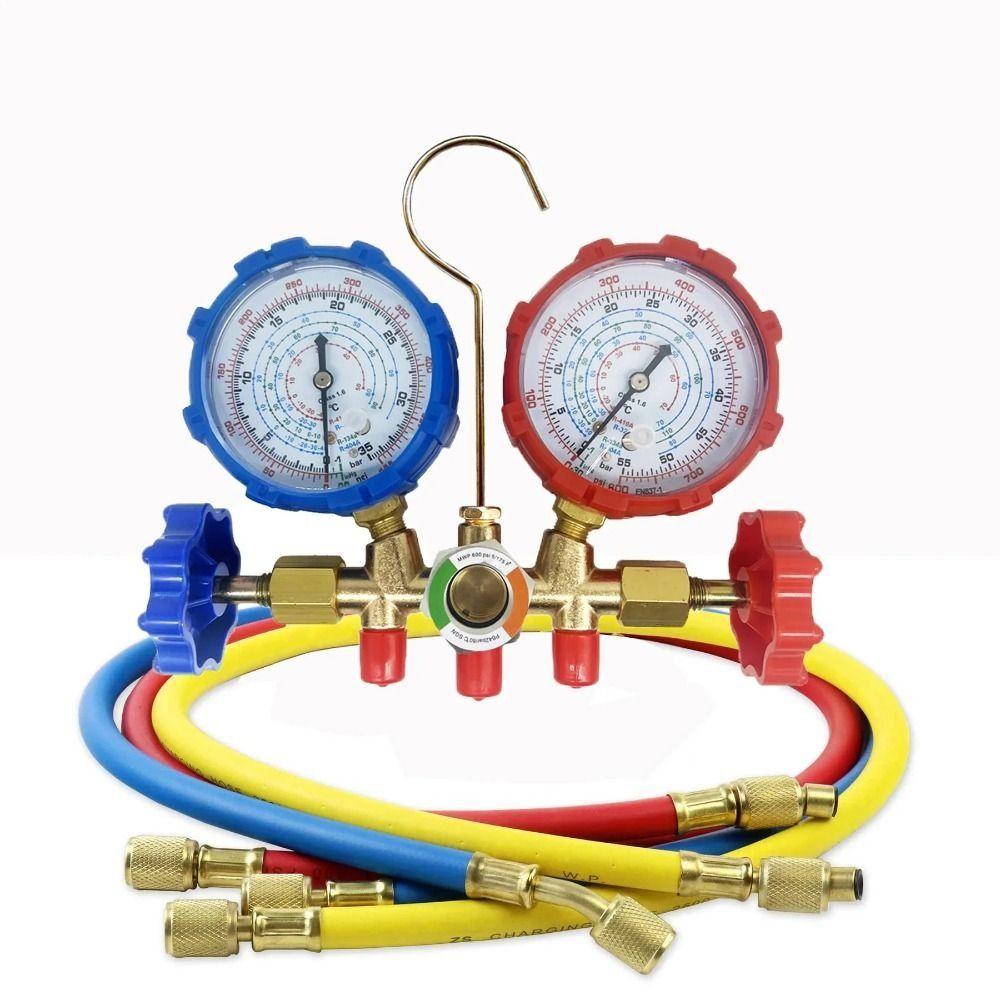 Adjustable AC Diagnostic Manifold Gauge Set  for R410a R22 R134a R404a Refrigerant