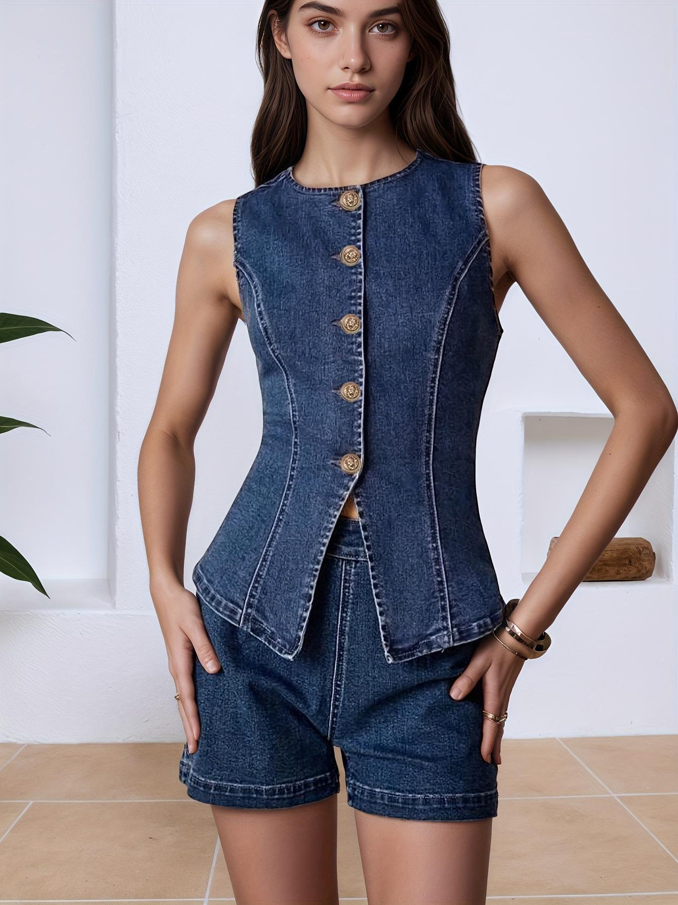 Women s Mid Rise Distressed Denim Shorts Relaxed Fit Streetwear Frayed Raw Hem Jean Shorts S