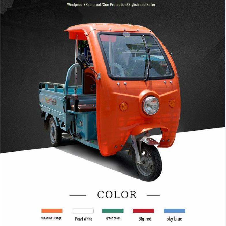 Auvent Pare-soleil Imperméable pour Tricycle Électrique