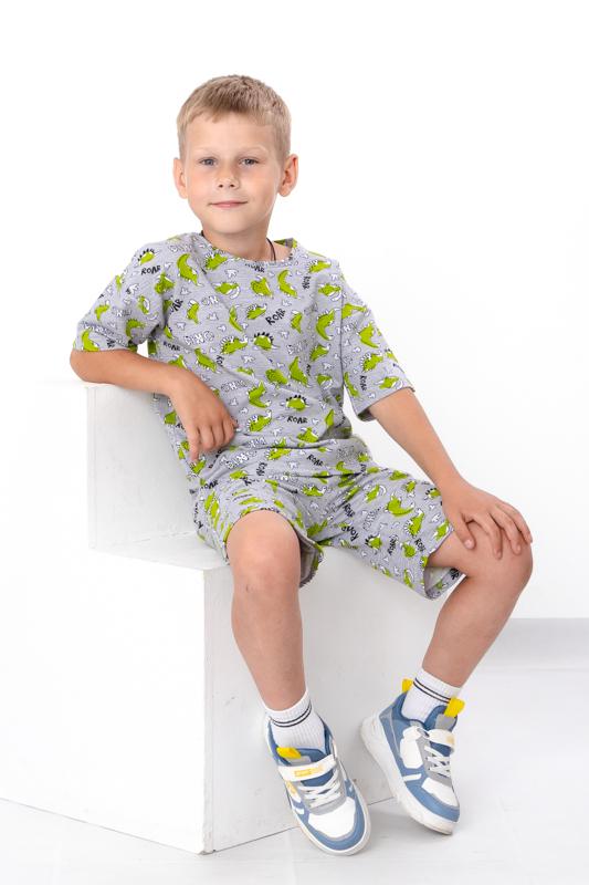 Klučičí letní set (Tričko + Šortky) – Prodyšná pletenina a zábavný potisk, Léto ,  6458-055 HC