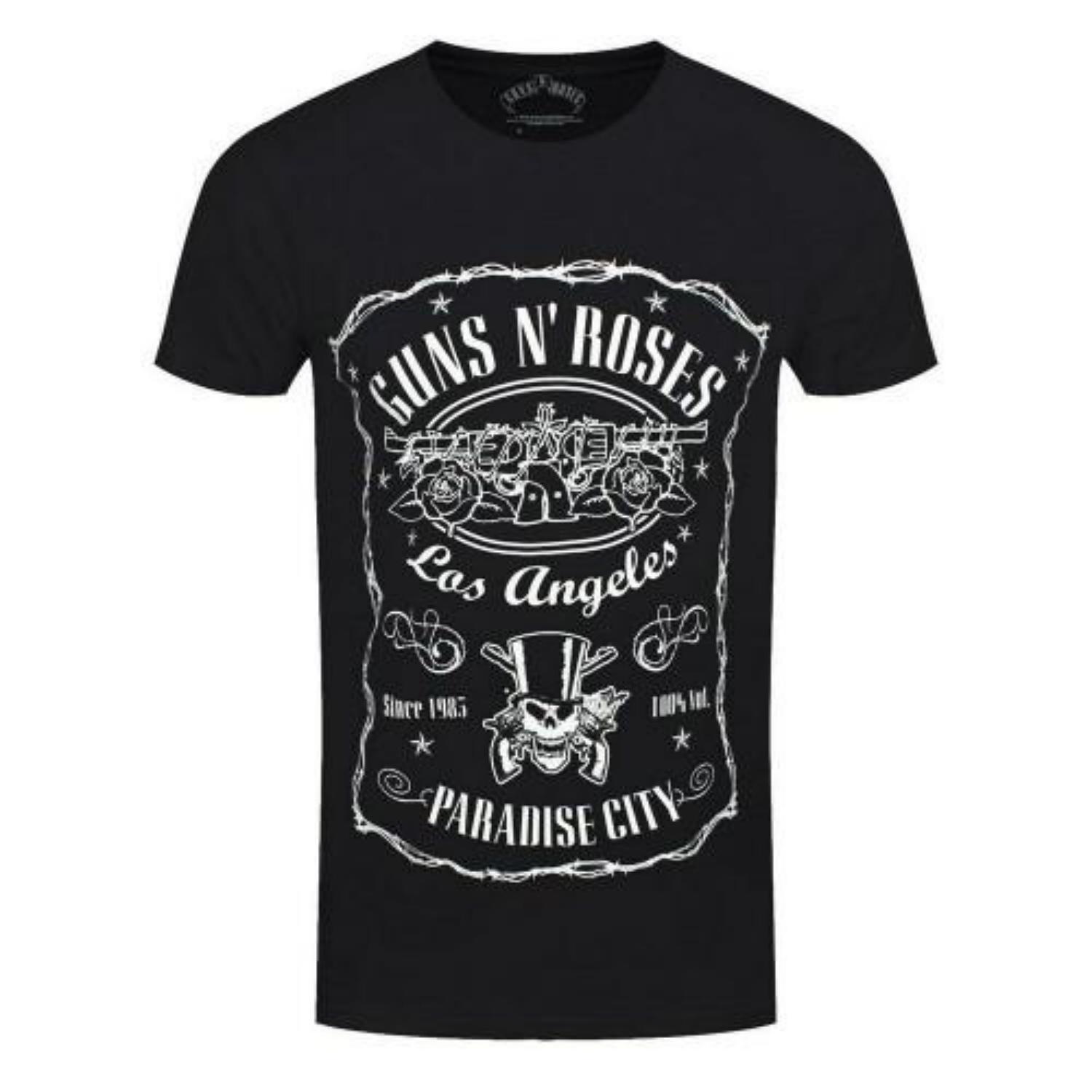 Guns N Roses Unisex Adult Paradise City Label T-Shirt S