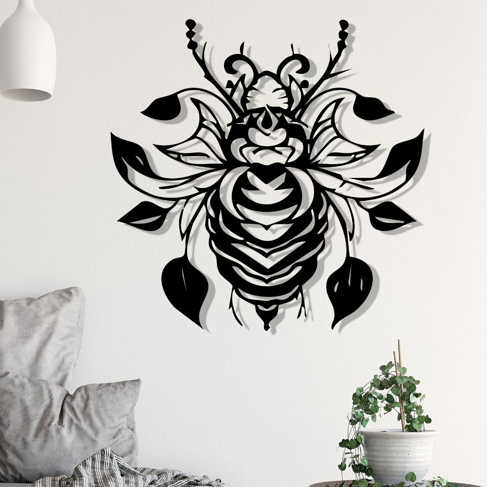 Metal Wall Art Beehive, Rustproof Iron Honeycomb Sculpture for Garden Fence Outdoor, Easter Spring Gift for Beekeeper Bee Lover Farmhouse Decor