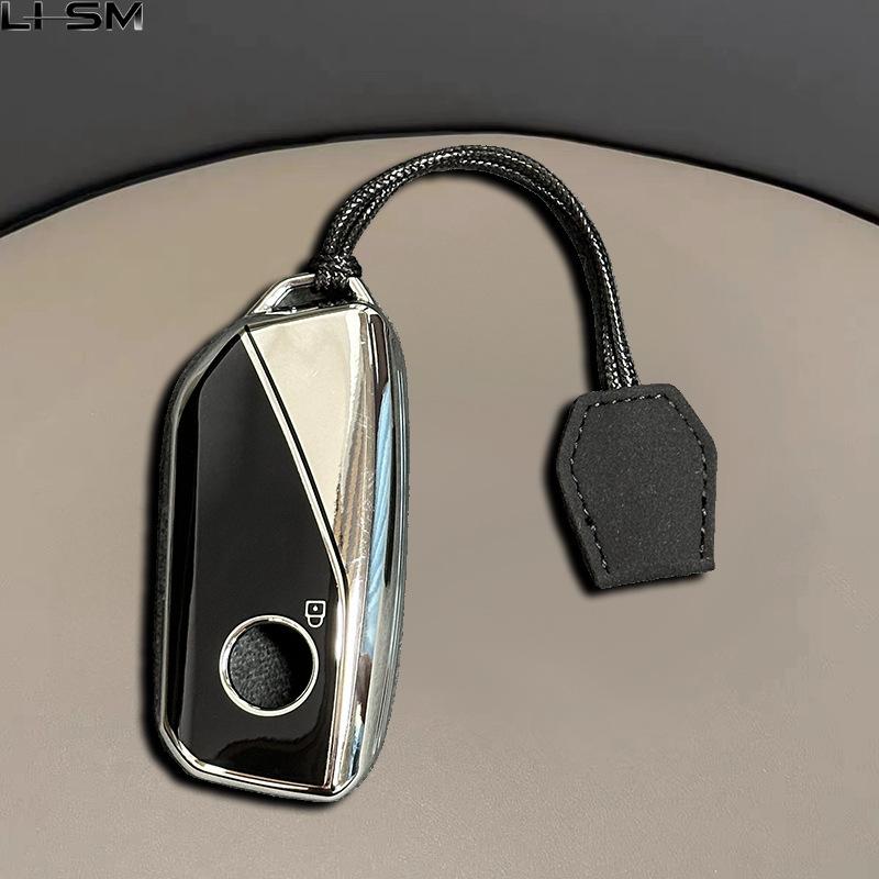 For Bmw I7 X7 G07 Lci Ix I20 X1 X3 X5 U11 5 7 Series G70 G09 Xm U06 G81 M3 Fashion Tpu Car Key Case Cover Protected Keychain Fob