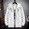 Men's Plus Size Shiny Silver Hooded Jacket - Handsome Spring/Autumn Fashion Coat