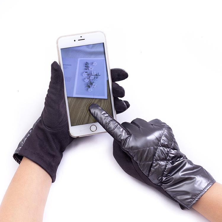 Women's Winter Gloves, Korean & Japanese Style, Warm Velvet Lined, Touch Screen Compatible, Ideal for Cycling & Fashion.